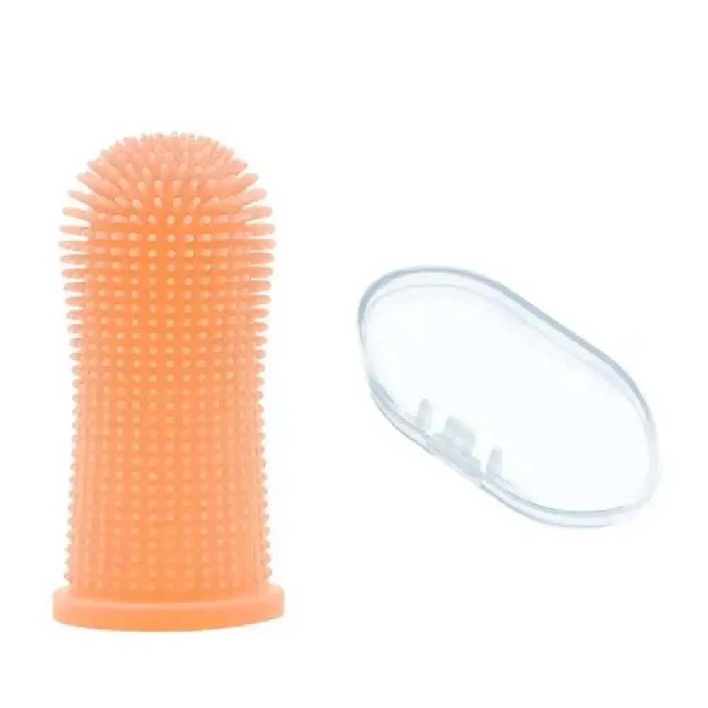 Dog Super Soft Pet Finger Toothbrush Teeth Cleaning Breath Care Nontoxic Silicon